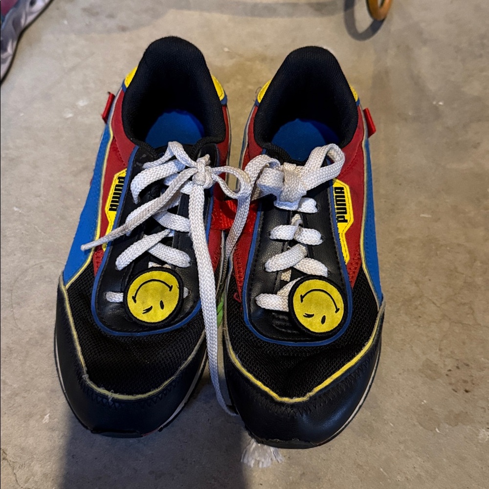 Puma Kids Sneakers in Blue, Red, and Yellow